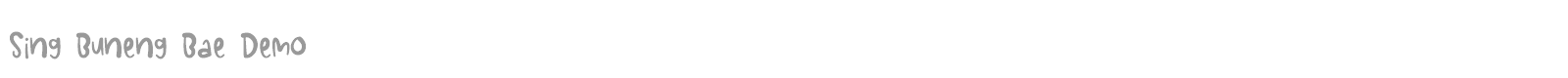 Sing Buneng Bae font preview